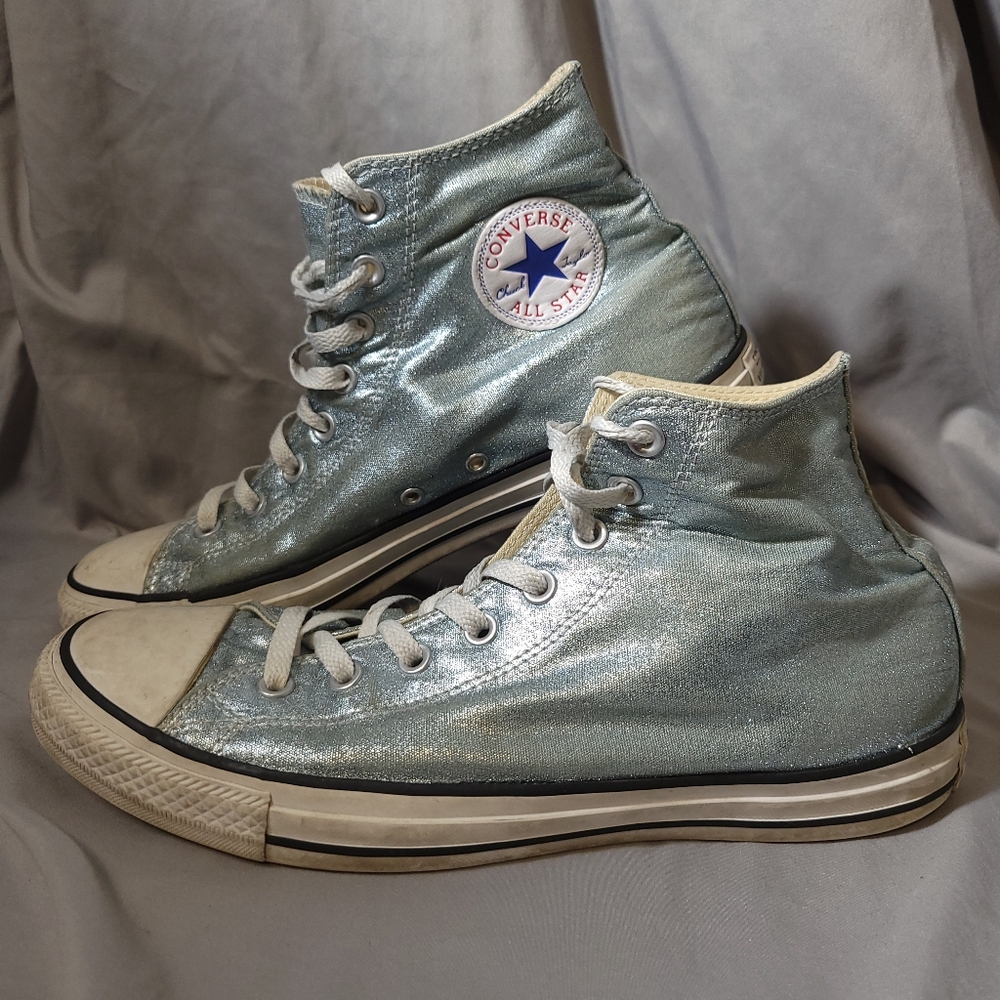 Metallic Light Blue Converse